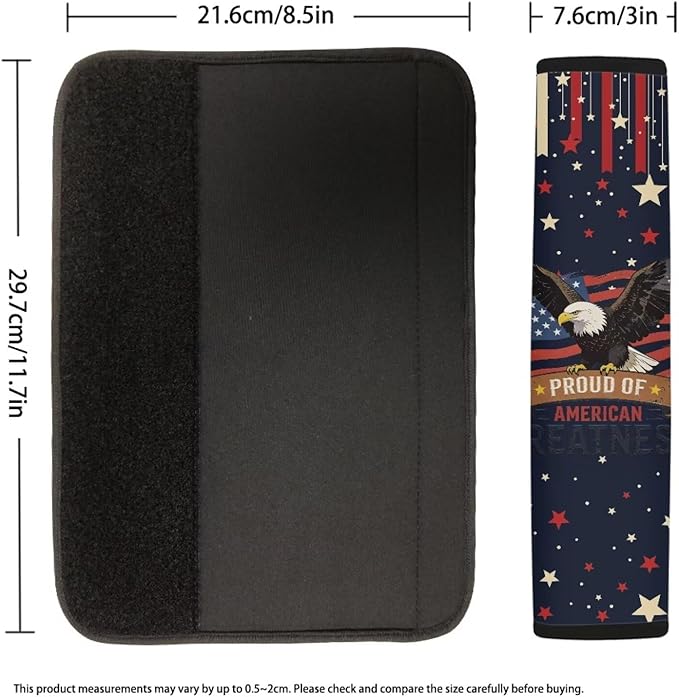 AFPANQZ Eagle 250 Years Automotive Seat Belt Covers Pads 2 Piece for Womens Kids Youth Car Accessories Safety Seatbelt Cushion Pillow Universal Fit Bag Shoulder Straps Pads