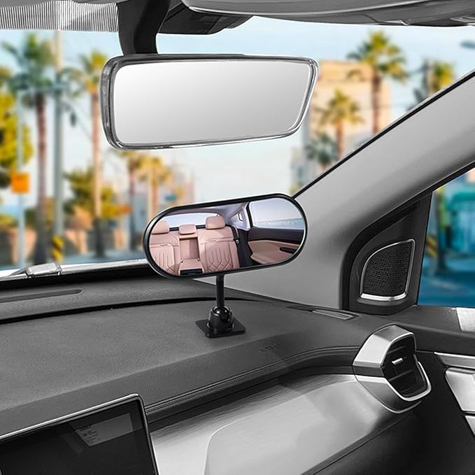 Car Mirror Baby, Rear View Mirror 360° Adjustable, Adhesive Mount Infant Safety, Wide-Angle Shatterproof Backseat Monitor For Kids, Windshield And Dashboard Use