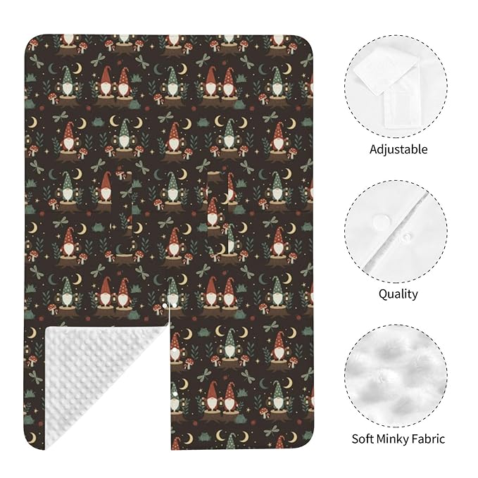Gnome Frog Mushrooms Baby Car Seat Canopy Nursing Cover for Newborn Car Seat Breastfeeding Covers Blanket Newborn Shower Gift