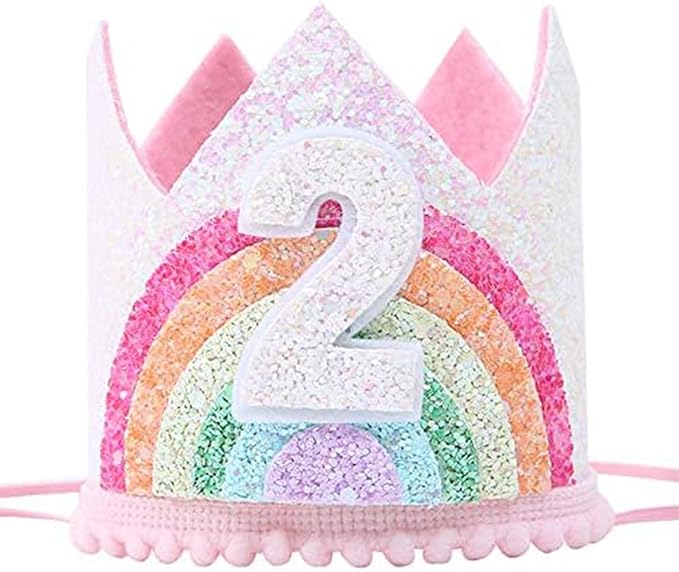 Boy Girl Birthday Crown, Prince Princess Birthday Hat Headband Tiara Crown Cake Photo Prop Party Decorations