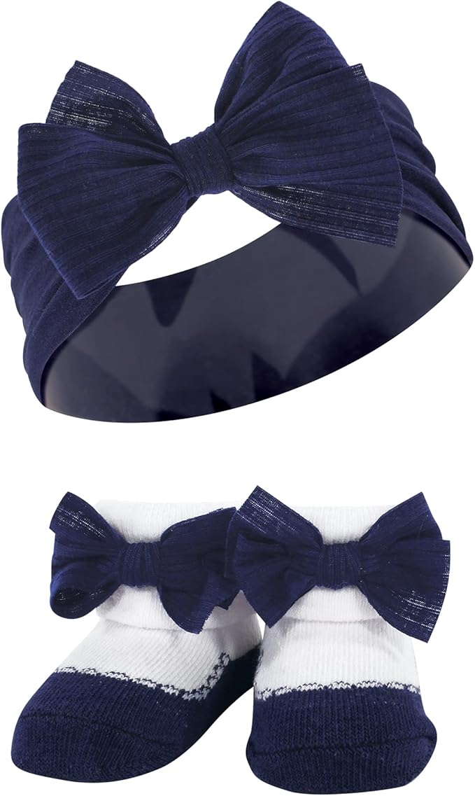 Hudson Baby Girl's Headband and Socks Giftset