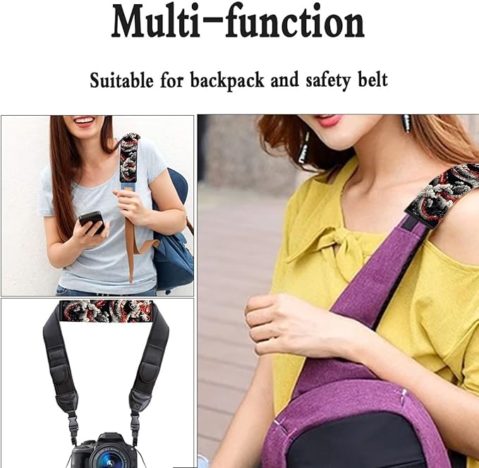 AFPANQZ 2 Pack Seat Belt Pads Cover Cool Dragon Print Safety Seatbelt Shoulder Strap Covers Cushion Harness Pads for Car Bags Soft Comfortable Universal Fit for Truck Vans Sedans SUVs