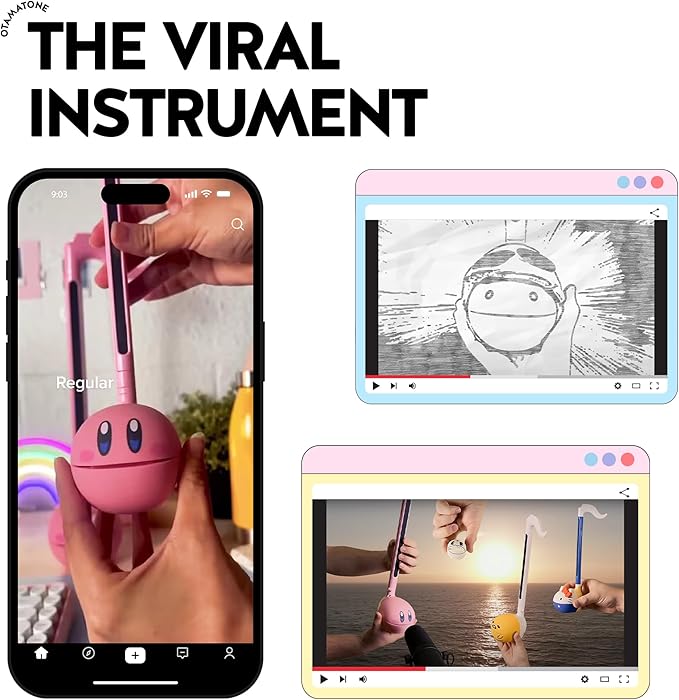 Otamatone Classic [English Edition] Yellow Japanese Electronic Musical Instrument Portable Synthesizer from Japan Maywa Denki for Children and Adults Gift