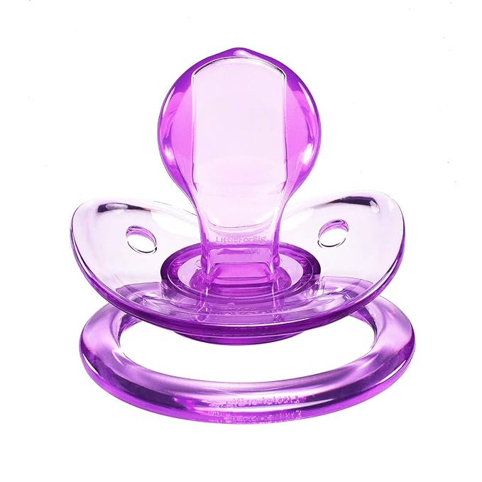 LittleForBig BigShield Adult Sized Pacifier Candy Gloss Pacifiers Set - Blue and Purple