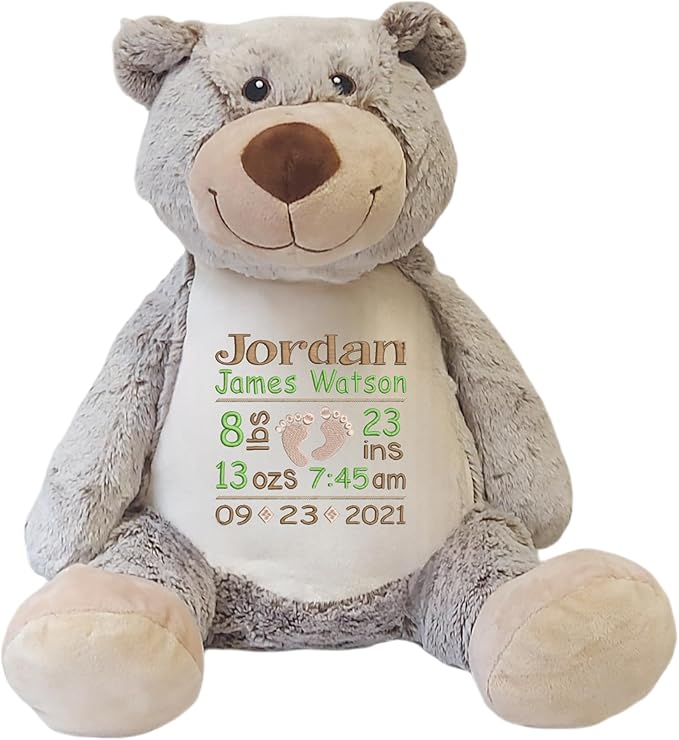 Personalized stuffed animal, Dog stuffed animal, custom animal, plush toys, gift for baby boy, gift for baby girl, newborn baby gift, Baby shower gift, Plushies, plush toys, embroidered Dog