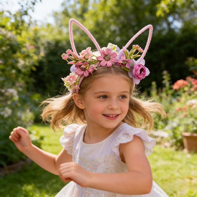 Children Easter Bunny Ears Headband Long Ear Hairband for Baby Girls Infant Toddlers Kids