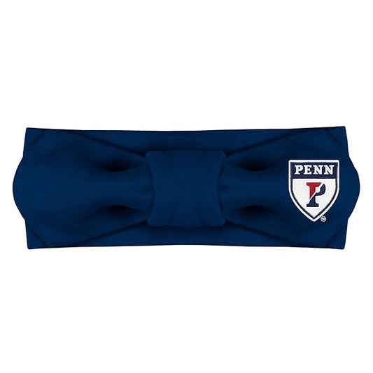 Creative Knitwear Pennsylvania Quakers Infant Girls Navy Solid Hair Knot Headband Embroidered Logo - Size Newborn - 4T
