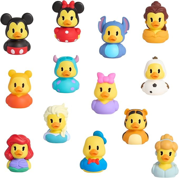 Just Play Character Rubber Ducks - Belle, Bath Toy 3 inch