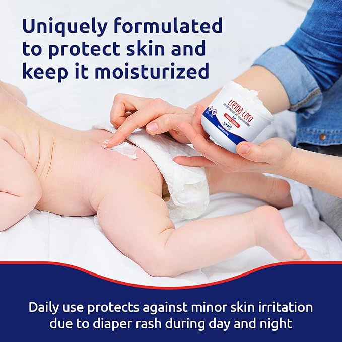 Diaper Rash Cream with Zinc Oxide for Babies – Crema Cero 3.9 oz | Fast Relief Ointment, Protective Barrier | Paraben-Free, Gentle for Newborns & Sensitive Skin