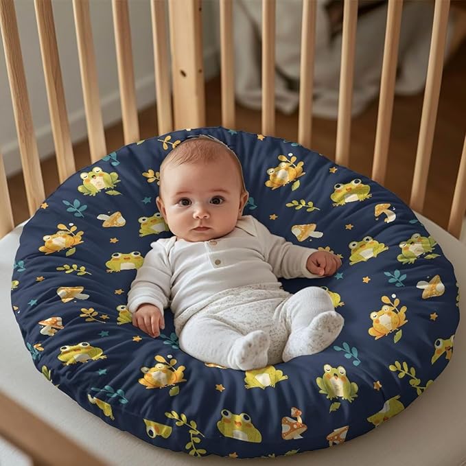 Newborn Lounger Cover, Removable Newborn Lounger Cover Waterproof Infant Lounger Cover Soft Lounger Slipcover Soft Infant Lounger Pillow for Boys Girls Mushroom