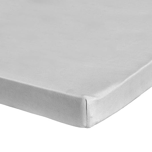 Pack n Play Fitted Sheet – Super Soft, 100% Natural Jersey Cotton – 27” x 39” – for Boys and Girls, Fits Pack n Play, Playard and Foldable Mattresses - Covered Elastic Hem – Solid Gray