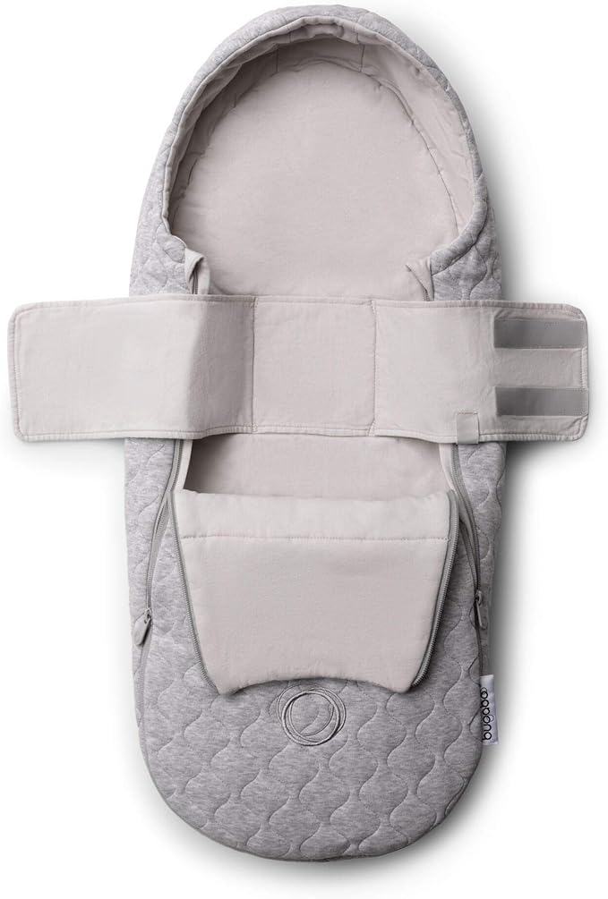 Bugaboo Newborn Inlay - Footmuff Suitable from Birth up to 6 Months - Light Grey Melange