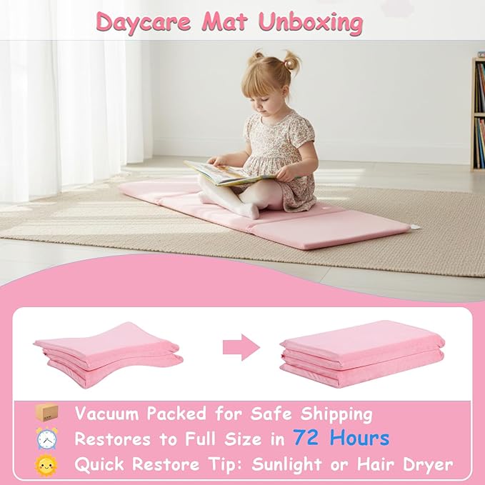 Tiita Kids Nap Mat, Foldable Play Mat, Sleeping Pad