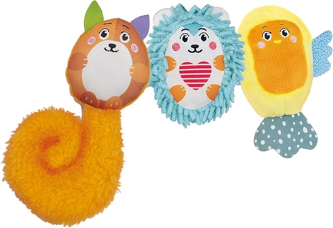 Clementoni - Spiral Baby Stroller, Soft Spiral Happy Animals, Baby for You, 17909 Soft Toy