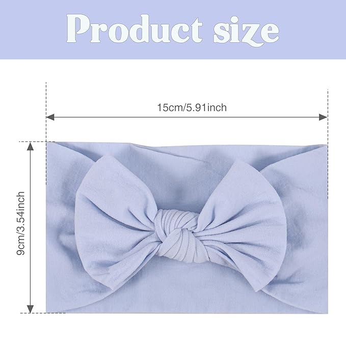 31 PCS Baby Girl Hair Bows, Super Stretchy Soft Nylon Baby Bows Headbands Set, for Newborn Infant Toddler 0-6 6-12 Months, Elastic Bow Hair Accessories Multi-Color, Shower Gift