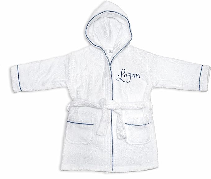 PERSONALIZED Baby Bathrobe -Toddler Bath robe Custom Monogram Embroidered Terry Robe