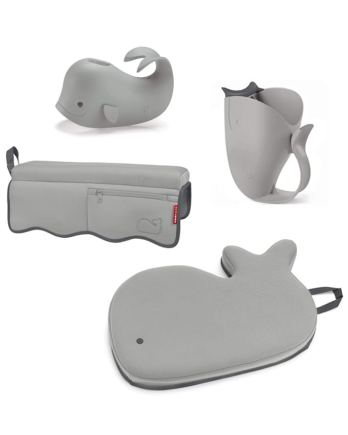 Skip Hop Moby Baby Bath Gift Set with 3-Stage Bath Tub and Bathtime Essentials