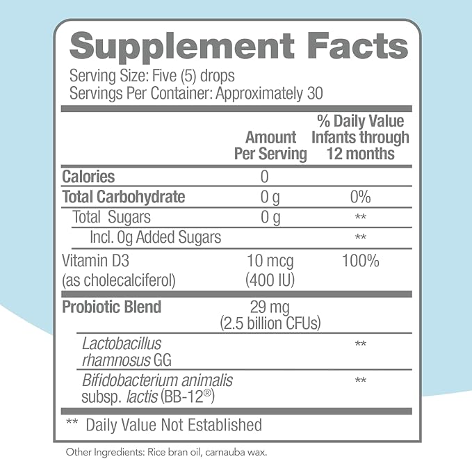 Culturelle, Baby Calm & Comfort Drops 0-12 Months, 0.29 Ounce & Baby Immune & Digestive Support Probiotic + Vitamin D Drops, Helps Support Immune Health