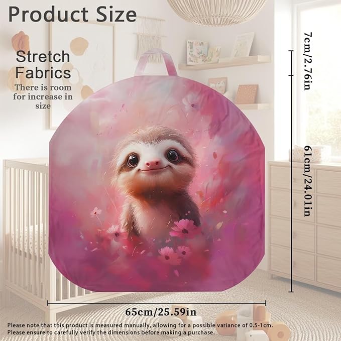 Newborn Lounger Cover, Comfortable Newborn Lounger Cover Removable Baby Lounger Cover Soft Portable Infant Lounger Slipover Breathable Nest Pillow Cover for Boys Girls Sloth
