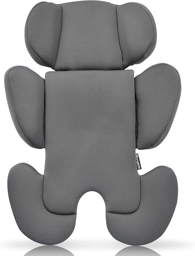 Innokids Infant Car Seat Insert, Baby Head Body Supports for Newborn, Soft and Padded, Detachable Head and Side Support for Carseats, Strollers, Swings (Grey)