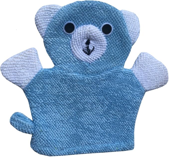 Cute Baby Kids Bath Sponge/Mitt/Glove Set of 4 Cartoon Rabbit/Frog/Duck/Bear