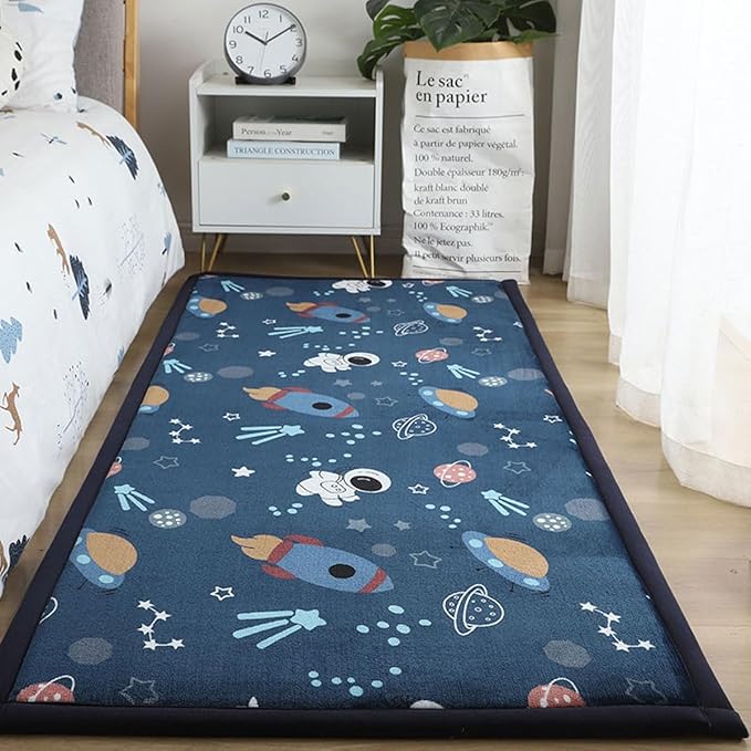 Play Crawling mat for Nursery Baby, Extra Soft Activity Floor Mat for Kids Playroom Bedroom- Happy Planet-80 * 200cm