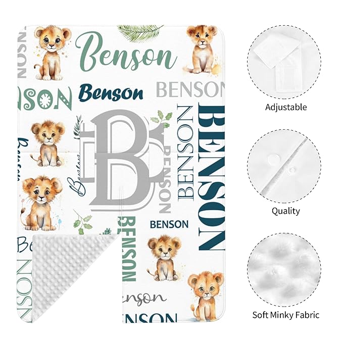 Personalized Winter Car Seat Covers for Babies with Name Lion Minky Baby Car Seat Cover for Boys Girls Custom Infant Carseat Covers Baby Blanket Nursing Cover Breastfeeding Scarf