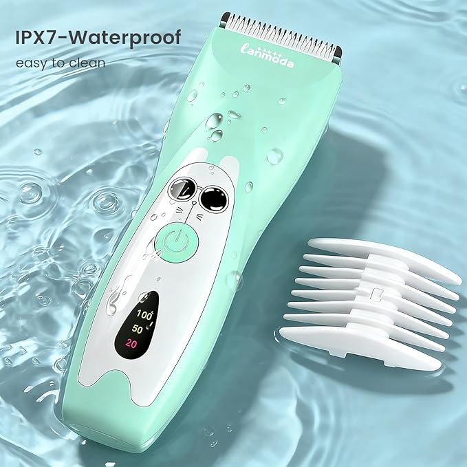 Baby Hair Clippers, Coldless Quiet Hair Trimmer Shaver for Toddler Children with Autism, Waterproof Rechargeable Haircut Kit for Infant Kids Ceramic Blade