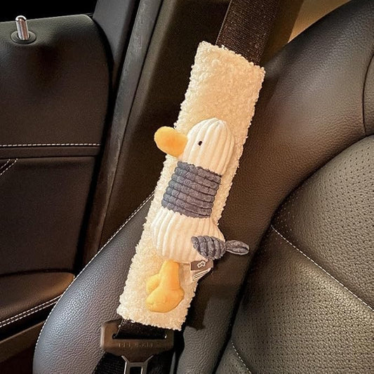 BNTR Car Seat Belt Cover 2 PCS Stocking Stuffers Cute Creative Toy Flower Cloud Duck Safety Seatbelt Shoulder Pad Auto Accessory Protector Seatbelt Shoulder Protector Nice Gift (2-Pack Duck)