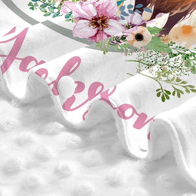 Personalized Highland Cow Carseat Cover for Baby Custom Name Car Seat Canopy for Newborn Baby Boys Girls 2 in 1 Mom Nursing Breastfeeding Covers Minky Baby Carrier Stroller Covers
