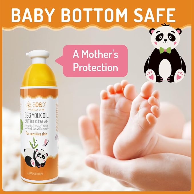 Baby Diaper Rash Cream, for Prevent, Soothe and Treat Breakouts Diaper Rash and Flare-Ups, Instant Soothing Baby Skin Discomfort, Fast Relief for Diaper Rash, Gentle Nappy Rash Ointment, 100ml/3.38oz