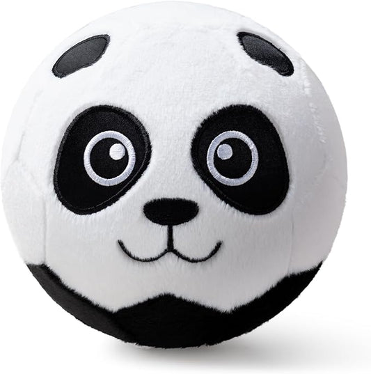 VangeBow Silent Indoor Soccer Balls for Toddlers 1-3, Inflatable Soft Plush Baby Toddler Soccer Ball Toys Gifts for 1 2 3 4 5 Year Old Boy Girl First Birthday Gift (Panda, Pump Include)