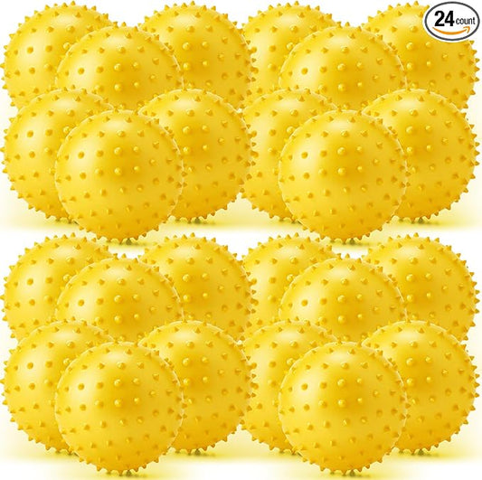 Jerify Knobby Balls Bouncy Spiky Sensory Ball Bulk Soft Inflatable Massage Stress Plastic Toy for School Party Play Indoor Outdoor