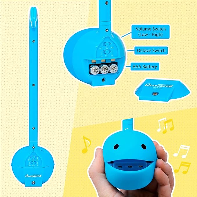 Otamatone Blue + White Electronic Musical Instrument Portable Synthesizer Collector's Set Deluxe + Regular 2 Pc Set