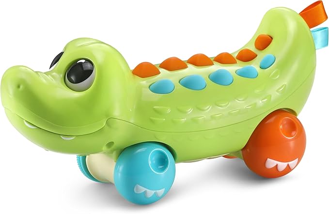 Vtech Baby Educational Crocodile - Interactive Baby Toy with Music, Phrases and Sounds - Colorful Crocodile on Wheels with Multiple Keys for 6-36 Months