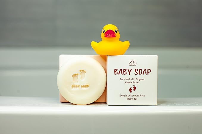 Relaxcation Organic Unscented Baby Soap Bar - 4 SIMPLE INGREDIENTS: ORGANIC Coconut, Olive Oil, Castor Oil and Moisturizing Cocoa Butter - Cold Process Handmade in USA (6 pack)