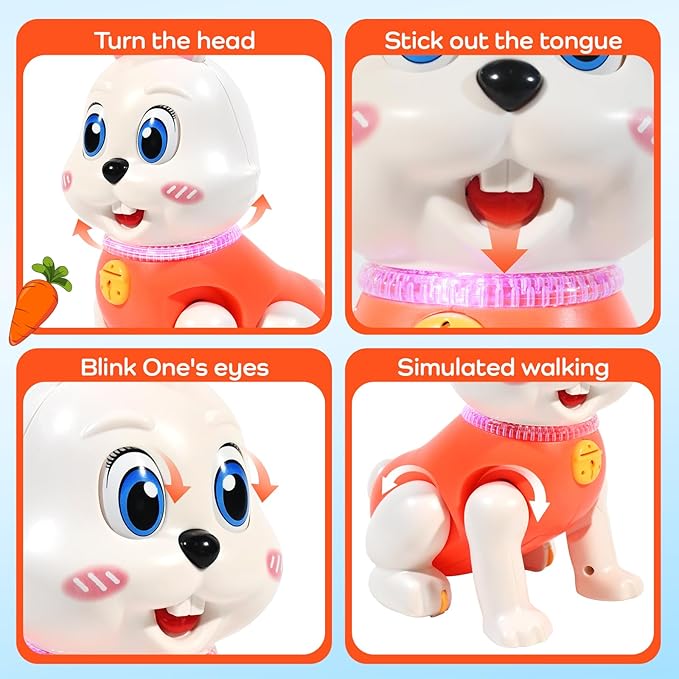 Crawling Baby Toys, Fun Tummy Time Toy for Toddlers with Music and Light, Interactive Walking Moving Sensory Toys for Infant Baby Girls and Boys, Birthday Gifts for Kids Boy Girl 3 4 5 6 7 8 Years