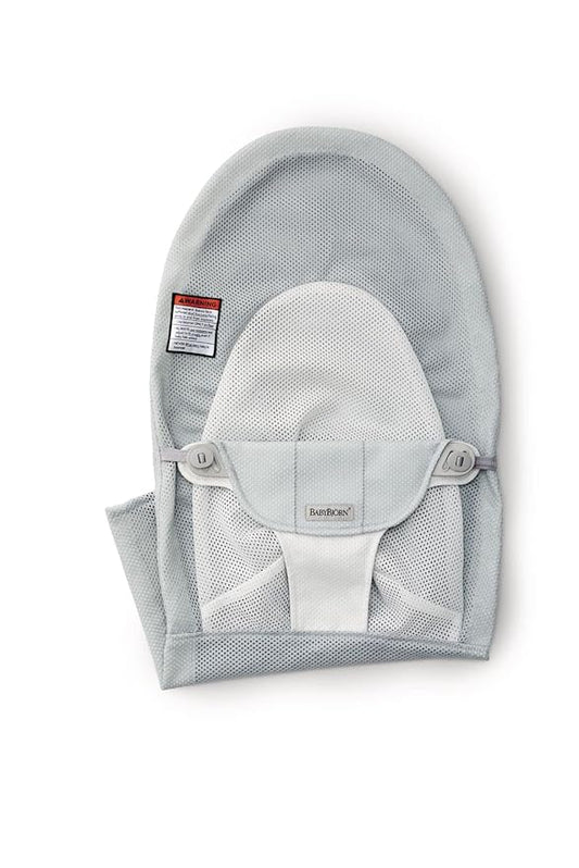 BabyBjörn Fabric Seat for Bouncer, Mesh, Silver/White