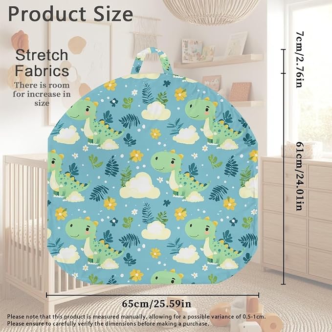 Cartoon Dinosaur and Cloud Newborn Lounger Pillow Cover Lounger Cover for Boys Girls Comfy Fit Infant Lounger for Baby, Infant Removable Slipcover Stain and Scratch Resistant