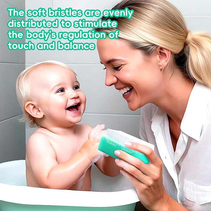 Cradle Cap Brush for Babies, 5Pcs Cradle Cap Treatment Set with Soft Bristle Brushes Silicone Scrubber Long Comb for Newborn Bathing Essentials Baby Brush and Comb Set (Green)