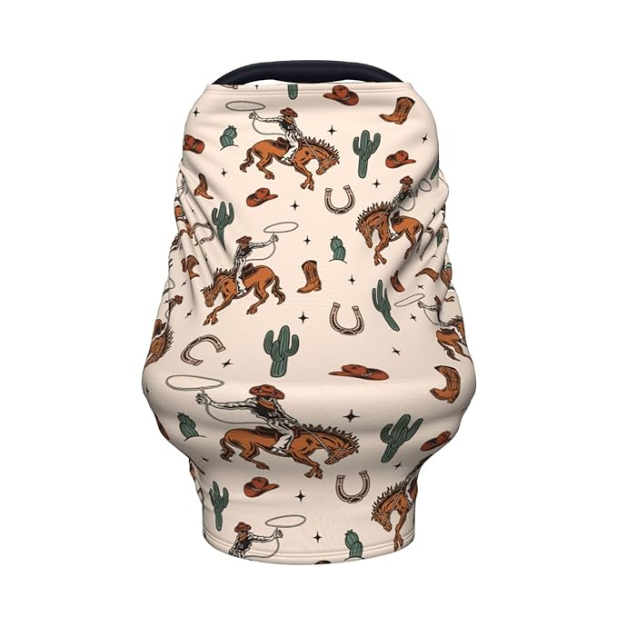 Western Car Seat Covers Baby Multi-Use Car Seat Canopy Carrier Cover, Breathable Breastfeeding Cover Western Baby Stuff Boys & Girls