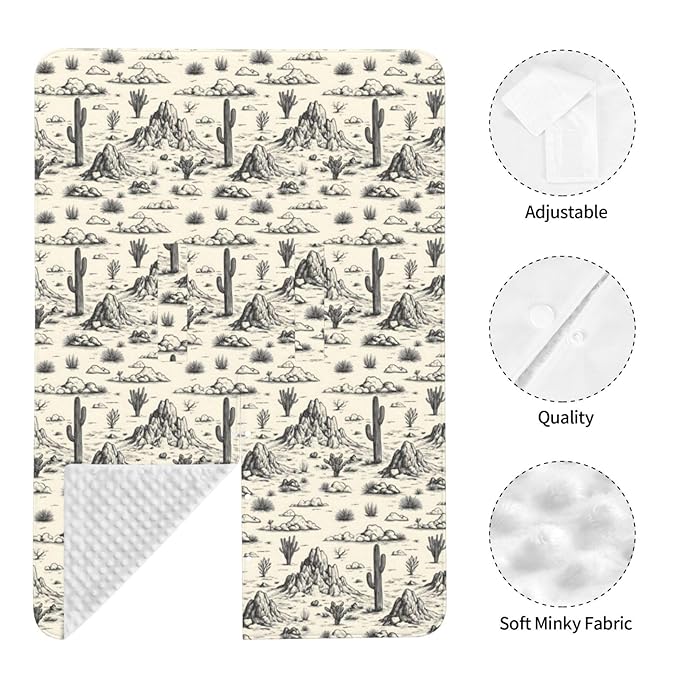 Western Cactus Landscape Print Baby Car Seat Covers, Breathable Nursing Cover Breastfeeding Cover, Stroller Covers, Baby Boys Girls Newborn Essentials, Multi-use Infant Carseat Canopy