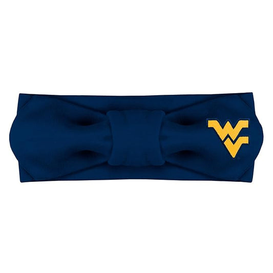 Creative Knitwear West Virginia Mountaineers Infant Girls Navy Solid Hair Knot Headband Embroidered Logo - Size Newborn - 4T