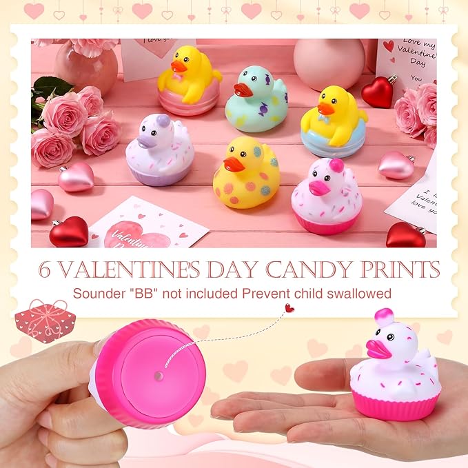 Vinsot 24 Pcs Cruise Rubber Ducks in Bulk Candy Pastel Mini Rubber Duckies for Baby Bath Toys, Toddler Summer Pool Toys Baby Shower Ice Cream Birthday Party Favors Gift