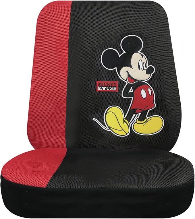 Mickey Mouse Car Seat Cover with Headrest Cover (Mickey Fun Collection)