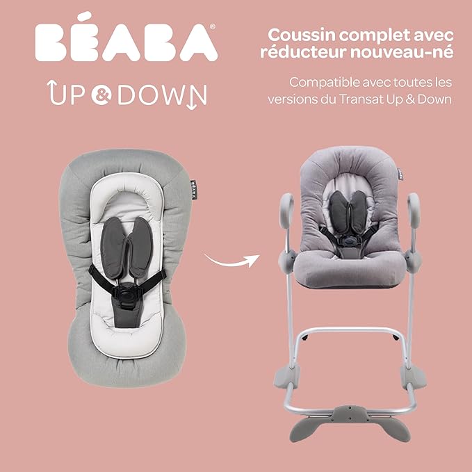 Béaba Cushion Deckchair Up Down Grey