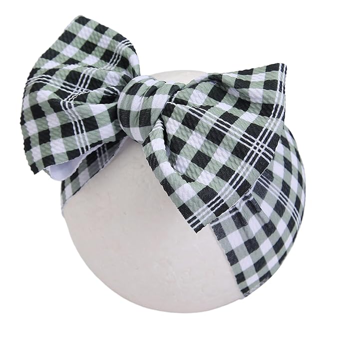 KIDOCHEESE Big Bows Baby Girl Headbands with Bows Elastics Nylon Hairbands Oversized Head Wraps Large Hair Bow Hair Accessories for Baby Girls Newborn Infant Toddlers Kids