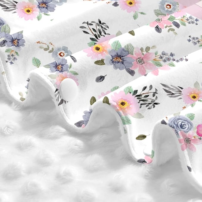 Personalized Baby Car Seat Canopy for Babies, Custom Name Car Seat Covers for Baby Girl, Floral Butterfly Opening Minky Nursing Breastfeeding Cover for Infant, Carseat Canopies for Newborn