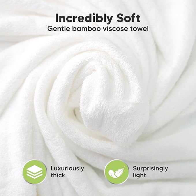 KeaBabies Hooded Baby Towel for Newborn - Viscose Derived from Bamboo Large Baby Bath Towels with Hood for Boys, Girls, Toddler, Extra Absorbent & Soft Newborn Bath Essentials (Alpaca, Regular)