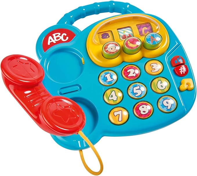Simba 104010016 20 cm ABC Telephone/with Different Sounds/Rotating Picture Display, Multi-Coloured